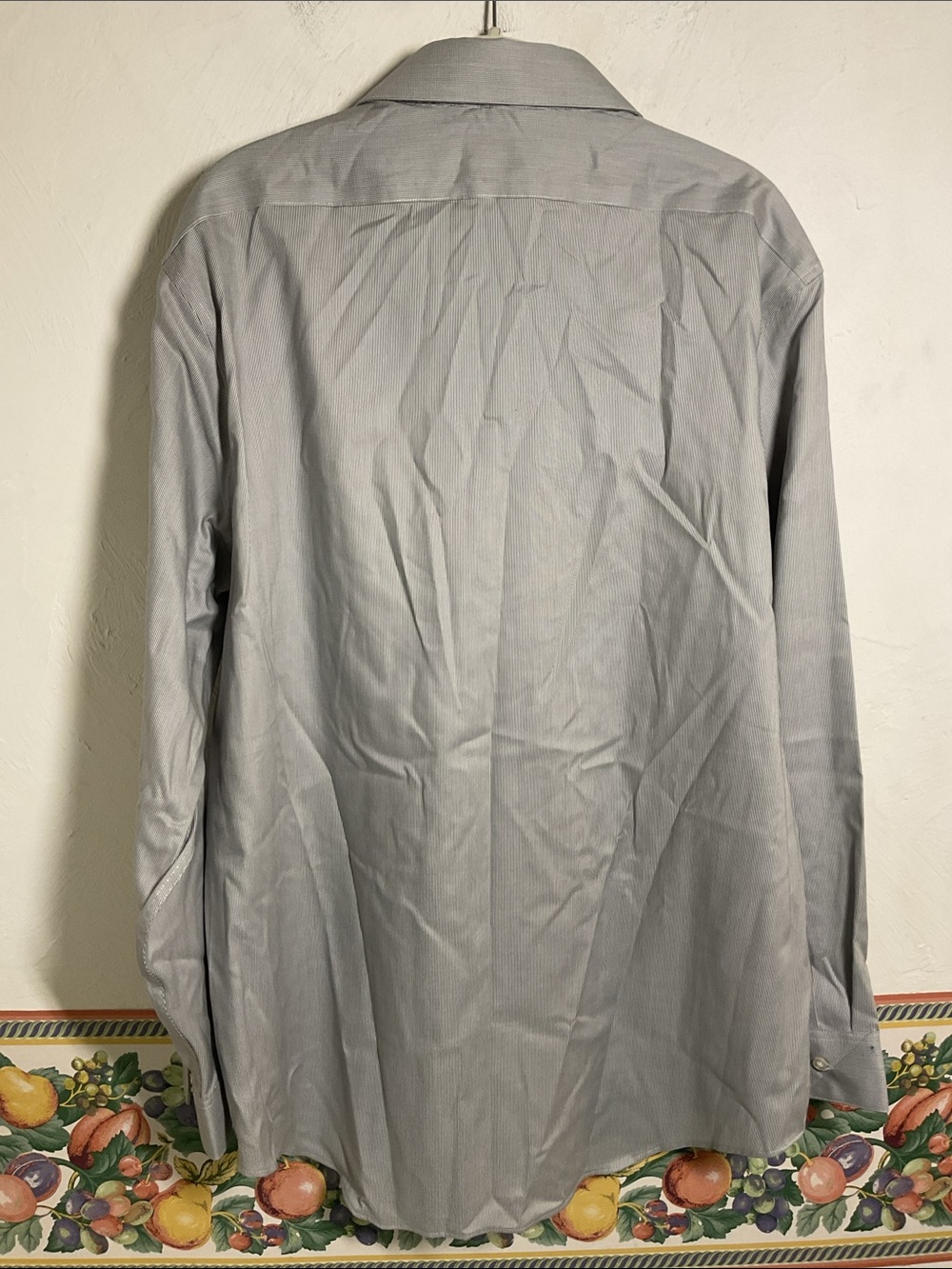 Calvin Klein Steel+ Slim Fit Stretch Dress Shirt Grey 17 32/33 XL NWT - Picture 6 of 10